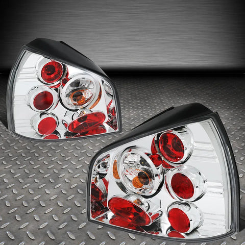 98-02 Audi A3/S3 Pair Chrome Housing Tail Light Brake/Parking/Reverse Lamps Speed Daddy