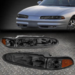 98-02 Oldsmobile Intrigue Smoked Housing Amber Corner Headlight Head Lamps Speed Daddy