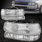 99-02 Silverado 00-06 Suburban Tahoe Chrome Headlights Bumper Signal Lights Speed Daddy