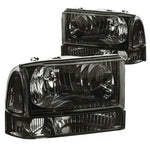 99-04 F250-F550 Superduty Smoke/Clear Side Mark Headlamp+Bumper Head Light DNA MOTORING