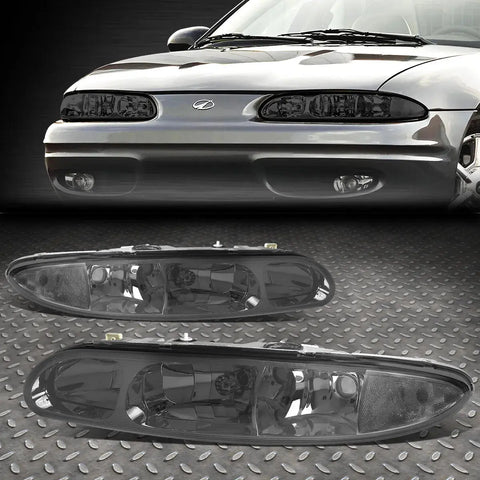 99-04 Oldsmobile Alero Pair Smoked Housing Clear Corner Headlight Head Lamps Speed Daddy