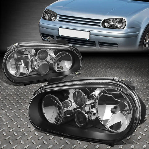 99-06 Volkswagen Vw Golf Cabrio Black Housing Projector Headlight Head Lamp Speed Daddy