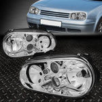 99-06 Vw Golf Cabrio Chrome Housing Headlight Headlamp W/ Projector Fog Lamp Speed Daddy