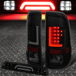 99-07 Ford Super Duty Led L-Bar Tail Light+3D Third Brake/Cargo Lamp Smoked Speed Daddy