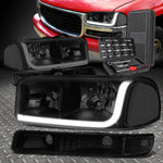 99-07 Gmc Sierra Yukon Led Drl Tinted/Clear Headlights Bumper Lamps+Tool Set Speed Daddy