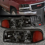 99-07 Gmc Sierra Yukon Xl Smoked Housing Amber Side Headlight Lamp+Tool Set Speed Daddy