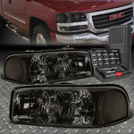 99-07 Gmc Sierra Yukon Xl Smoked Housing Clear Side Headlight Lamp+Tool Set Speed Daddy