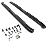 99-14 Silverado Sierra Crew Mild Steel 4"Black Curved Oval Step Nerf Bar Kit DNA MOTORING