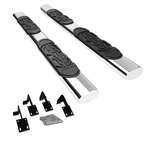 99-16 Superduty Ext/Super Cab Stainless 6"Chrome Oval Side Step Nerf Bar Kit DNA MOTORING