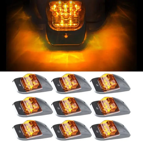 9X 275mm Mid Roof Cab Marker Clearance Light Amber Mack DMM 1st Series ECCPP