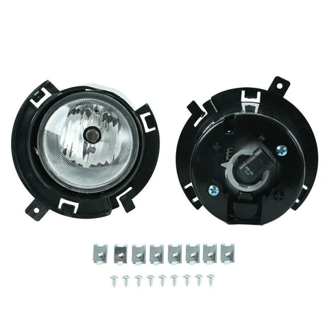 A Pair Of Clear Lens Fog Lights Lamps For 2011-2013 Dodge Durango W/ Bulbs 11-13 BLACKHORSERACING