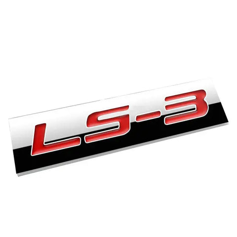 Aluminum Stick On 3D Polished Red Lettering Ls3 Decal Emblem Trim Badge Logo DNA MOTORING