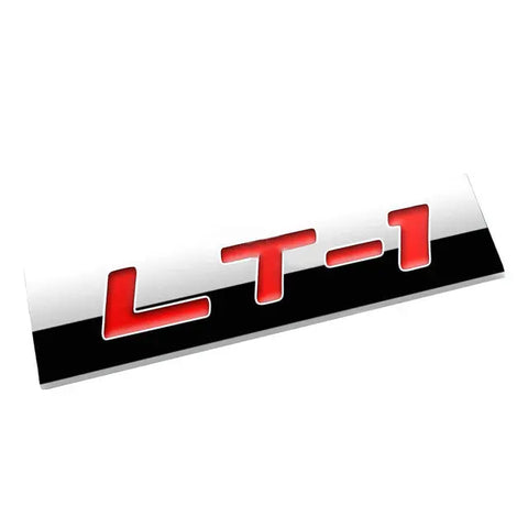 Aluminum Stick On 3D Polished Red Lettering Lt1 Decal Emblem Trim Badge Logo DNA MOTORING