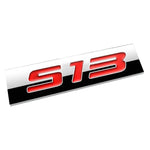 Aluminum Stick On 3D Polished Red Lettering S13 Decal Emblem Trim Badge Logo DNA MOTORING