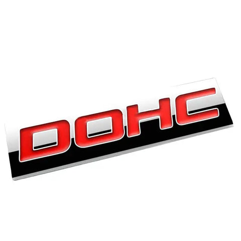 Aluminum Stick On 3D Polished Red Letters Dohc Decal Emblem Trim Badge Logo DNA MOTORING