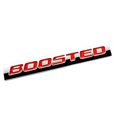 Aluminum Stick On Polished Red Letters Boosted Decal Emblem Trim Badge Logo DNA MOTORING