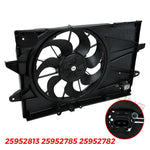 Ac Radiator Condenser Cooling Fan Assembly Fit 2010-17 Chevy Gmc Terrain Equinox BLACKHORSERACING