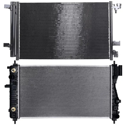 Aluminum Radiator & Condenser Cooling Kit 14-16 Buick Regal Chevrolet Impala ECCPP