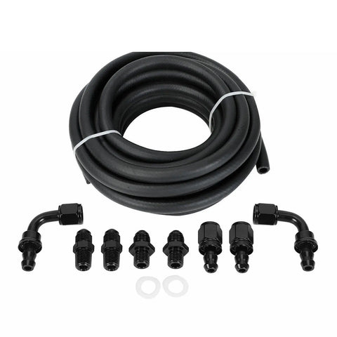 Automatic Transmission Cooler Line Kit For Gm 4L60E 4L65E 6An Push Lock 15' Hose BLACKHORSERACING