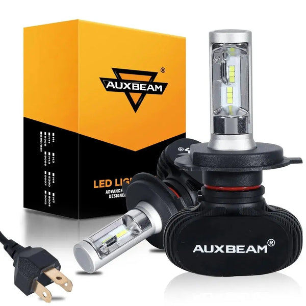 Auxbeam S1 H4 9003 Csp Led Headlight Bulbs High And Low Beam Car Truck  Lights