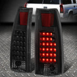 Chevy/Gmc C/K Silverado/Cheyenne/Sierra Black Smoke Led Tail Lights Lamps Speed Daddy