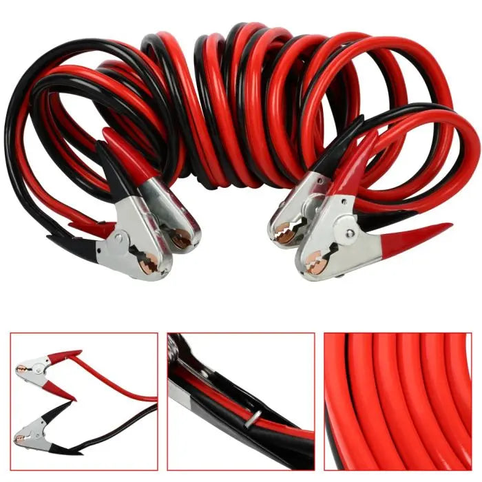 Commercial Heavy Duty 500 Amp Clamps 25 Ft 1 Gauge Booster Cable Jumpe