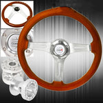 Extender For 90-96 300Zx + Light Wood Aluminum Center Deep Dish Steering Wheel AJP DIST