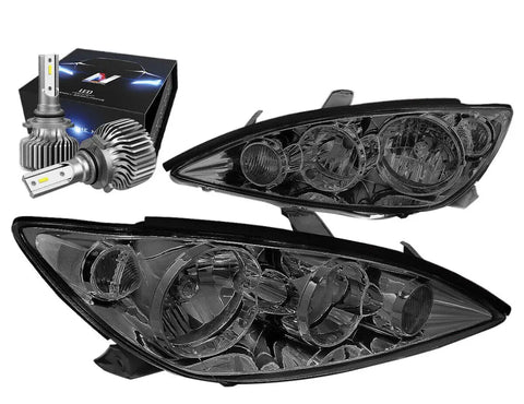 For 1999-2003 Lexus Rx300 Factory Headlight Lamps W/Led Kit Slim Style Smoked DNA MOTORING