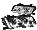 For 1999-2004 Ford Mustang Euro Signal Headlight W/Led Hid Kit Slim Style Chrome DNA MOTORING