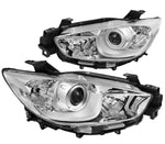 For 2003-2006 Chevy Silverado Headlight Lamp+Bumper Lamp W/Led Kit+ Fan Chrome DNA MOTORING