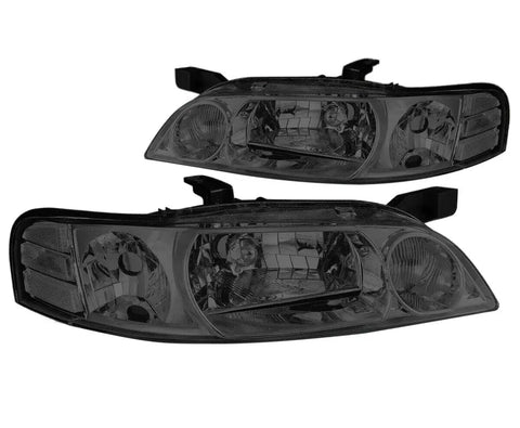 For 2003-2008 Toyota Corolla Headlight Lamps W/Led Kit+Cool Fan Smoked/Clear DNA MOTORING