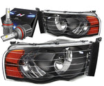 For 2007-2014 Chevy Silverado Dual Headlights+Corner Lamp W/Led Kit+ Fan Black DNA MOTORING