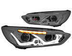 For 2015-2020 Chevy Colorado Led Light Tube Bar Projector Headlamps Smoked/Amber DNA MOTORING
