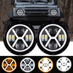 For 86-95 Suzuki Samurai Halo Angle Eyes Drl 7Inch Led Headlights Hi/Lo Beam 2X EB-DRP