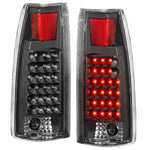 88-98 Chevy C/K C10 Silverado/Cheyenne/Sierra Black Clear Tail Lights Lamps DNA MOTORING