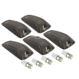 92-99 Suburban/Yukon 5X Smoked Cab Roof Top White Led Marker Lights Lamps DNA MOTORING