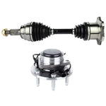 Front Wheel Hub Bearing & CV Axle Shaft For Chevy Sierra GMC Silverado 1500 ECCPP