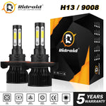 H13 9008 4-Sides Hi/Lo Beam Led Headlight Bulb Kit For Ram 1500 2500 3500 09-12 EB-DRP