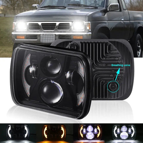 H6054 5X7" 7X6" Inch 120W Led Headlight Hi/Lo Beam Drl For Toyota Pickup Truck EB-DRP