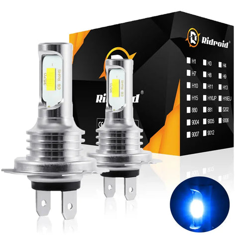 H7 8000K Ice Blue 8000Lm Csp Led Headlight Bulbs Kit High Low Beam Fog Light EB-DRP