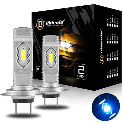 H7 Led Headlight Hi/Lo Fog Bulb Conversion Kit 8000K Ice Blue High Low Beam EB-DRP