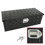 Heavy Duty 30"X13"X10"Aluminum 5 Bar Tread Truck Pickup Storage Toolbox+Lock+Key BLACKHORSERACING