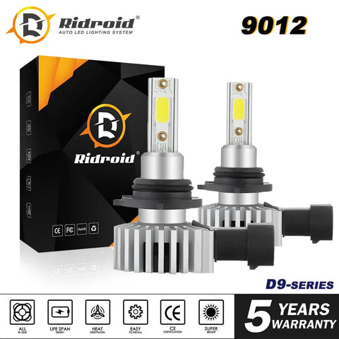 Hir2 9012 Led Headlight High Low Beam Bulbs Conversion Kit Halogen Hid Replace EB-DRP