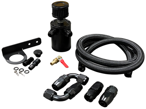 10AN Oil Catch Can Filter Breather Tank Mounting Bracket 2 Port Hose Drain -10AN JackSpania Racing