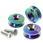 J2 Neo Chrome Brushed Aluminum Trunk Bumper Quick Release Fastener Hatch Kit DNA MOTORING