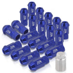 JDM Sport 12X1.5MM Truck SUV Exterior 20 Piece Wheels Lug Nuts Kit Blue +Adapter AJP DIST