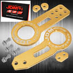 Jdm Sport Anodized Billet Aluminum 24K Gold Front+Rear Jdm Tow Hook Kit AJP DIST