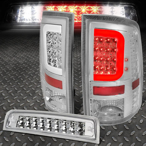 [Led C-Shape Bar]2009-2017 Dodge Ram Chrome Tail Light+Third 3Rd Brake Lamp Speed Daddy