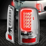 [Led C-Tube Bar]00-06 Suburban Tahoe Yukon Xl Tail Light Brake Lamps Chrome Speed Daddy