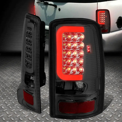 [Led C-Tube Bar]00-06 Suburban Tahoe Yukon Xl Tail Light Brake Lamps Smoked Speed Daddy